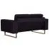 Fotografia Elegancka dwuosobowa sofa Williams 2X - czarna z kategorii Tanie kanapy i sofy
