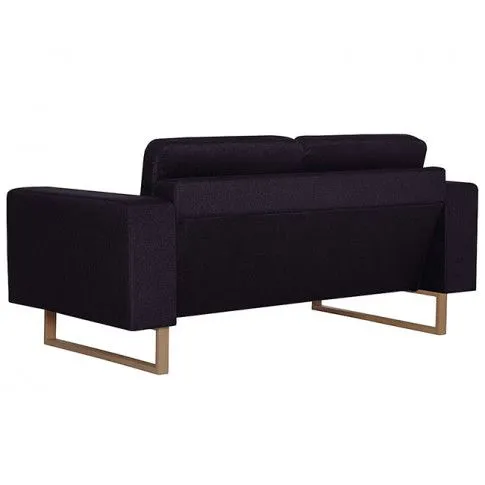 Fotografia Elegancka dwuosobowa sofa Ladi 2X - czarna z kategorii Kanapy i sofy
