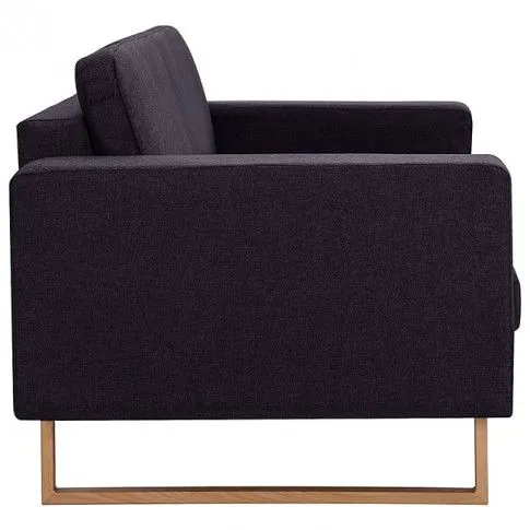 Szczegółowe zdjęcie nr 5 produktu Elegancka dwuosobowa sofa Williams 2X - czarna