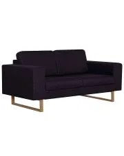 Elegancka dwuosobowa sofa Williams 2X - czarna