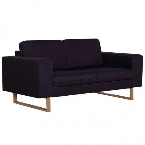 Zdjęcie produktu Elegancka dwuosobowa sofa Williams 2X - czarna.