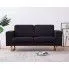 Szczegółowe zdjęcie nr 8 produktu Elegancka dwuosobowa sofa Williams 2X - czarna