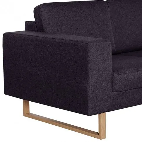 Szczegółowe zdjęcie nr 5 produktu Elegancka trzyosobowa sofa Williams 3X - czarna