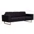 Szczegółowe zdjęcie nr 6 produktu Elegancka trzyosobowa sofa Ladi 3X - czarna