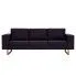 Szczegółowe zdjęcie nr 7 produktu Elegancka trzyosobowa sofa Ladi 3X - czarna