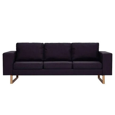 Szczegółowe zdjęcie nr 7 produktu Elegancka trzyosobowa sofa Ladi 3X - czarna