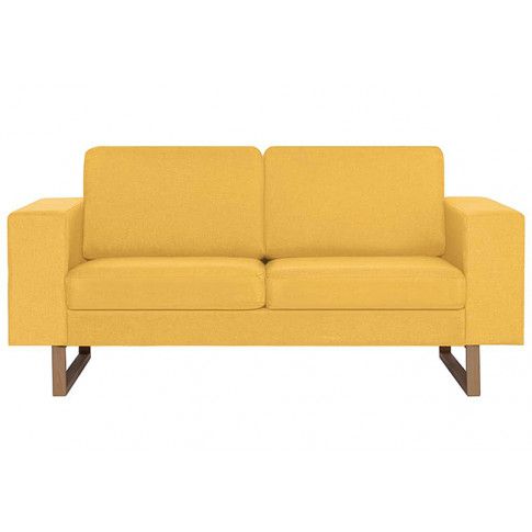 Szczegółowe zdjęcie nr 7 produktu Elegancka dwuosobowa sofa Williams 2X - żółta