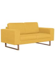 Elegancka dwuosobowa sofa Williams 2X - żółta w sklepie Edinos.pl