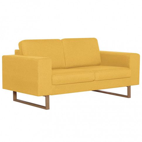 Zdjęcie produktu Elegancka dwuosobowa sofa Williams 2X - żółta.