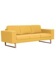 Elegancka trzyosobowa sofa Williams 3X - żółta w sklepie Edinos.pl