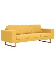 Elegancka trzyosobowa sofa Williams 3X - żółta