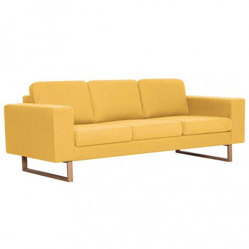 Zdjęcie produktu Elegancka trzyosobowa sofa Williams 3X - żółta.