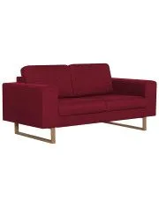 Elegancka dwuosobowa sofa Williams 2X - czerwone wino