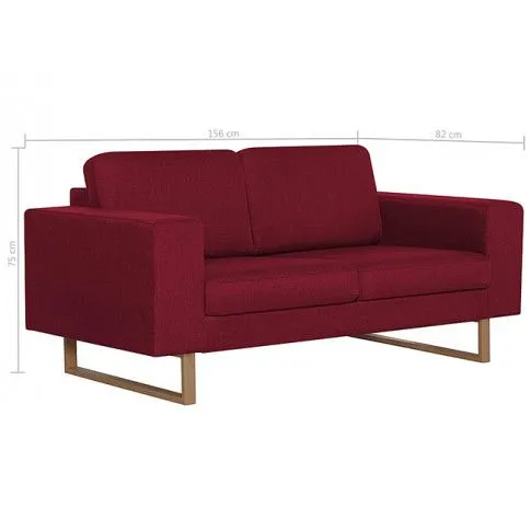 Fotografia Elegancka dwuosobowa sofa Ladi 2X - czerwone wino z kategorii Kanapy i sofy