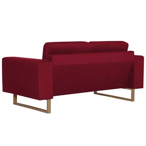 Szczegółowe zdjęcie nr 5 produktu Elegancka dwuosobowa sofa Ladi 2X - czerwone wino