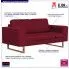 Szczegółowe zdjęcie nr 8 produktu Elegancka dwuosobowa sofa Williams 2X - czerwone wino