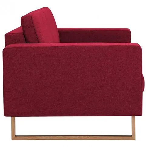 Szczegółowe zdjęcie nr 4 produktu Elegancka trzyosobowa sofa Ladi 3x - czerwone wino