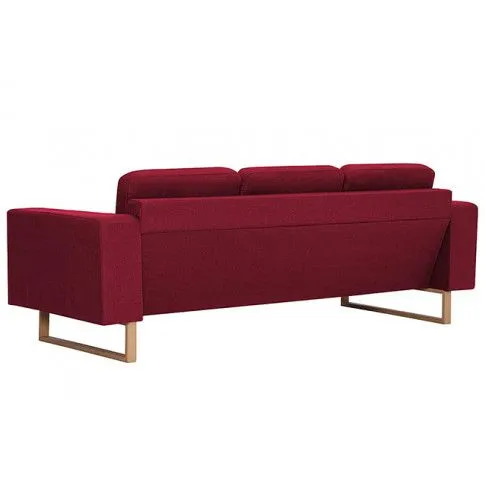 Szczegółowe zdjęcie nr 6 produktu Elegancka trzyosobowa sofa Ladi 3x - czerwone wino