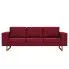 Szczegółowe zdjęcie nr 7 produktu Elegancka trzyosobowa sofa Williams 3x - czerwone wino