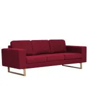 Elegancka trzyosobowa sofa Williams 3x - czerwone wino w sklepie Edinos.pl