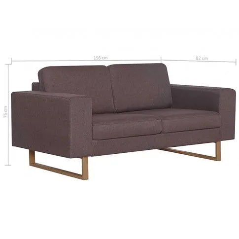 Szczegółowe zdjęcie nr 6 produktu Elegancka dwuosobowa sofa Ladi 2X - taupe