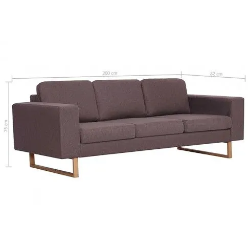 Szczegółowe zdjęcie nr 7 produktu Elegancka trzyosobowa sofa Ladi 3x -  taupe
