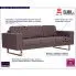 Szczegółowe zdjęcie nr 8 produktu Elegancka trzyosobowa sofa Williams 3x -  taupe