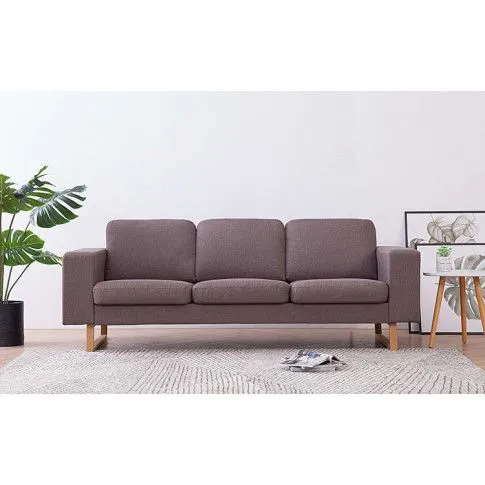Szczegółowe zdjęcie nr 9 produktu Elegancka trzyosobowa sofa Ladi 3x -  taupe