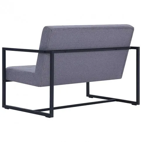 Szczegółowe zdjęcie nr 4 produktu Zgrabna 2-osobowa sofa Aparro - jasnoszara
