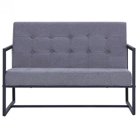 Szczegółowe zdjęcie nr 5 produktu Zgrabna 2-osobowa sofa Aparro - jasnoszara