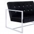 Szczegółowe zdjęcie nr 4 produktu Zgrabna 2-osobowa sofa Mefir - aksamit, czarna