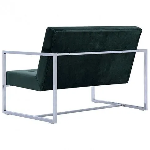 Zdjęcie zgrabna 2-osobowa sofa Aparro ciemnozielona | Edinos.pl