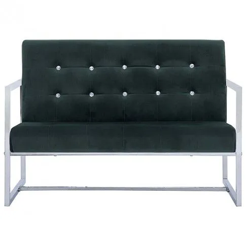 Szczegółowe zdjęcie nr 5 produktu Zgrabna 2-osobowa sofa Aparro - ciemnozielona