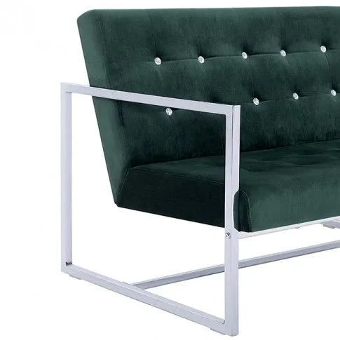 Szczegółowe zdjęcie nr 6 produktu Zgrabna 2-osobowa sofa Aparro - ciemnozielona