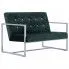 Zdjęcie produktu Zgrabna 2-osobowa sofa Mefir - ciemnozielona.