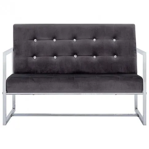 Fotografia Zgrabna 2-osobowa sofa Aparro - szara z kategorii Kanapy i sofy