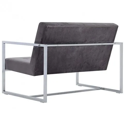 Szczegółowe zdjęcie nr 6 produktu Zgrabna 2-osobowa sofa Aparro - szara