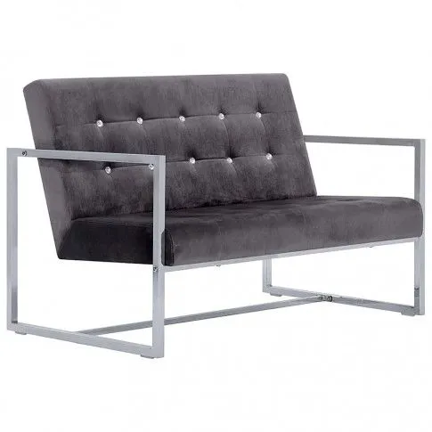Zdjęcie produktu Zgrabna 2-osobowa sofa Aparro - szara.
