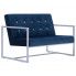 Zdjęcie produktu Zgrabna 2-osobowa sofa Mefir - niebieska.