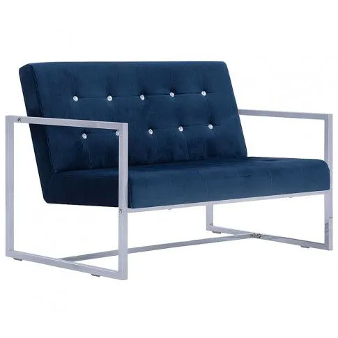 Zdjęcie produktu Granatowa sofa 2-osobowa - Mefir.