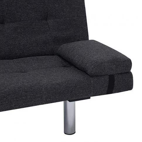 Szczegółowe zdjęcie nr 10 produktu Kanapa Horis z rozkładanym oparciem - ciemnoszara