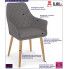 Fotografia Tapicerowane krzesło pikowane Syvis 2X - popielate z kategorii Krzesła tapicerowane