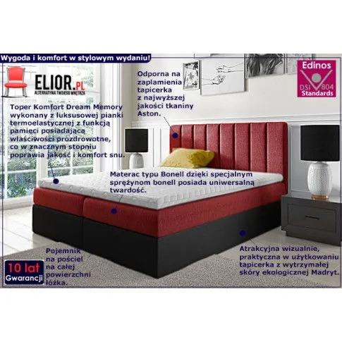 Fotografia Łóżko kontynentalne Rolix 3X 120x200 - 44 kolory z kategorii Łóżka kontynentalne