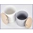 Szczegółowe zdjęcie nr 4 produktu Zestaw dwóch okrągłych stolików Sisi - biel + popiel