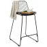 Zdjęcie produktu Czarny loftowy hoker barowy z oparciem - Marlo 2X.