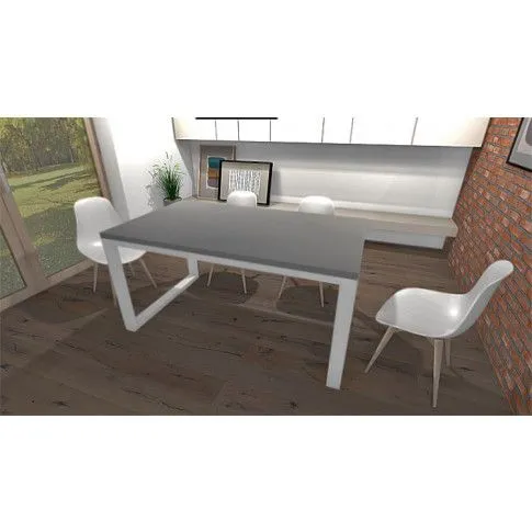 Szczegółowe zdjęcie nr 5 produktu Prostokątny stół Beril 120x60 - szary