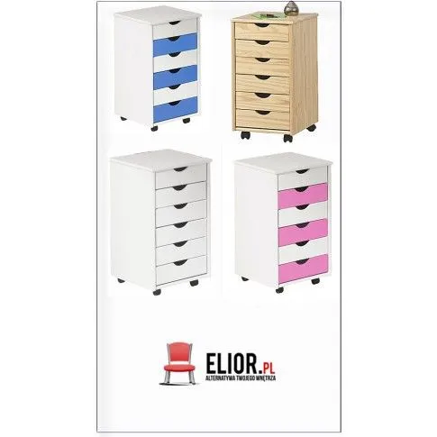 Zdjęcie kontenerek do biurka Oresio na kółkach niebieski | Edinos.pl