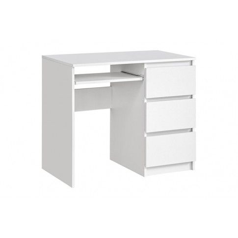 Zdjęcie produktu Nowoczesne białe biurko komputerowe - Luvio.