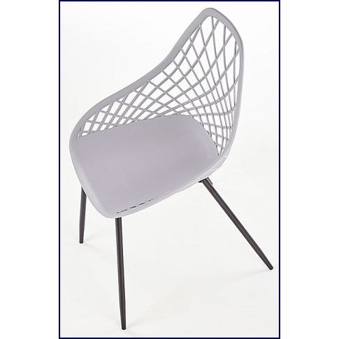 Zdjęcie popielate minimalistyczne krzesło druciane Inder - sklep Edinos.pl