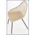 Zdjęcie beżowe minimalistyczne krzesło druciane Inder - sklep Edinos.pl